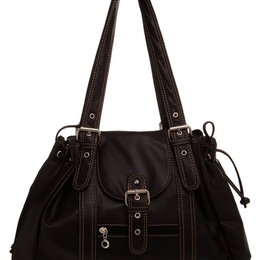 Black Leather Tote Bag